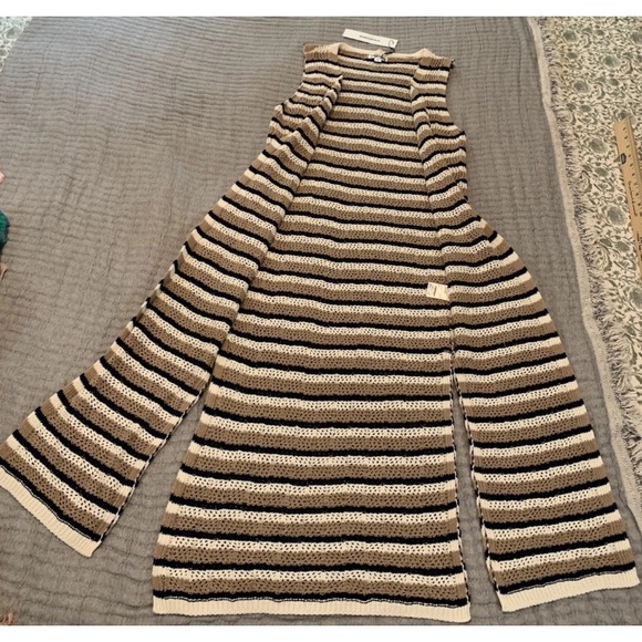 NWT Vigoss Womens MED Crochet Pointelle Knit Cardigan Sweater Cottagecore Boho - Picture 5 of 12